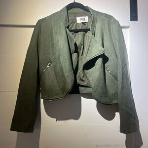 Jack by BB Dakota Women's Olive Green Suede Jacket